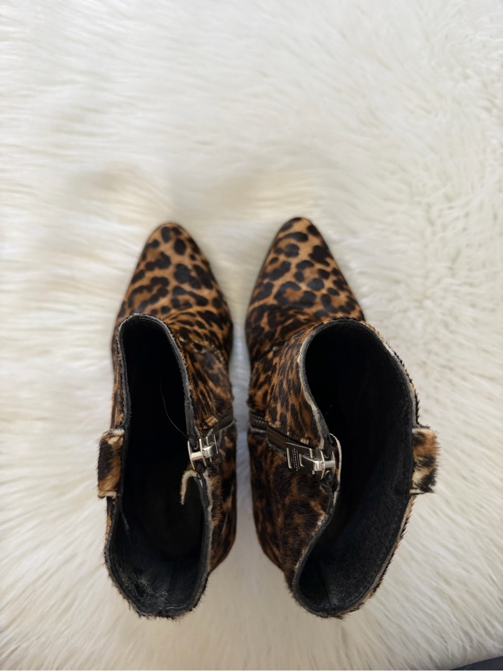 Allsaints Rolene Leopard Print Ankle Boots Sz 6 - Picture 4 of 5